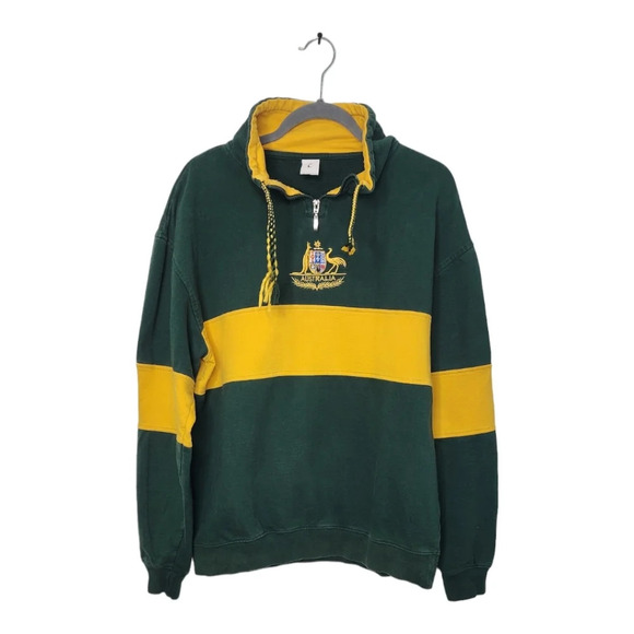 Other - Vintage Australia Embroidered Sweatshirt Yellow Green Size Large